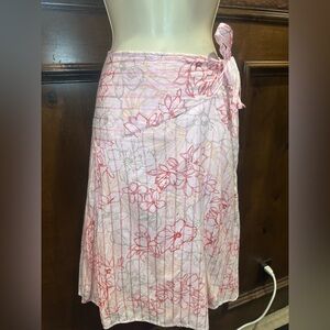 LIKE NEW SIZE 16 Valerie Stevens Pink Floral Midi Skirt